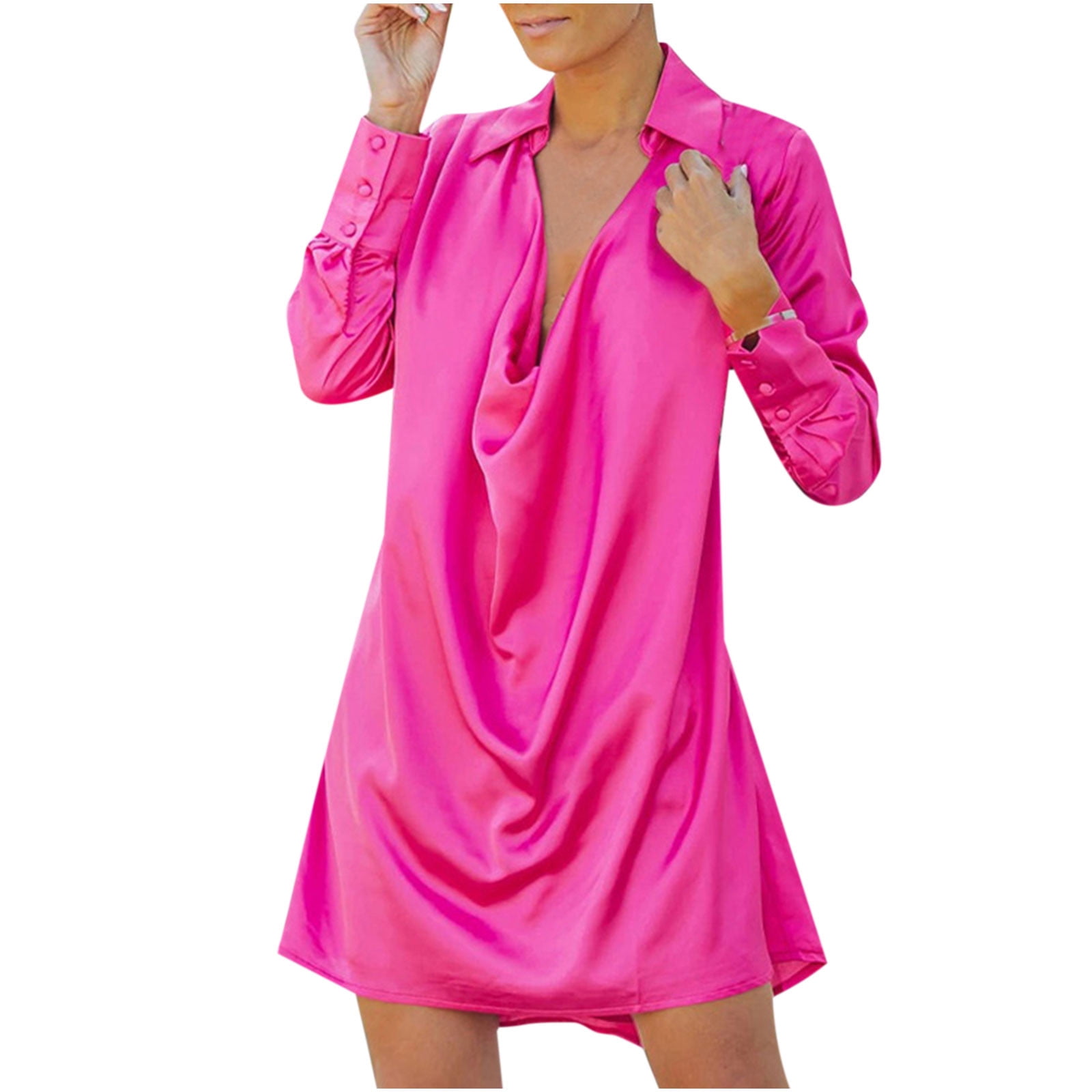 aux femmes Automne Eté Décontractée Robe Sexy Coupebas Basique Tunique