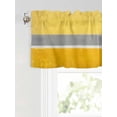 thumbnail image 6 of Valances for Windows Gray Yellow Abstract Rod Pocket Cafe Window Treatments Valance Curtains for Kitchen Bathroom Laundry Basement Windows 54"x18", 6 of 9