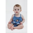 thumbnail image 2 of Disney Minnie Mouse Floral Bubble Romper Chambray Newborn to Infant, 2 of 5