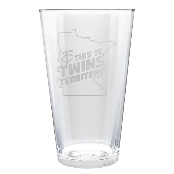 Minnesota Twins Etched 16oz. Rally Cry Pint Glass