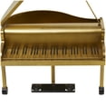 thumbnail image 4 of 16" x 22" Gold Metal Piano Instrument Sculpture, by DecMode, 4 of 8
