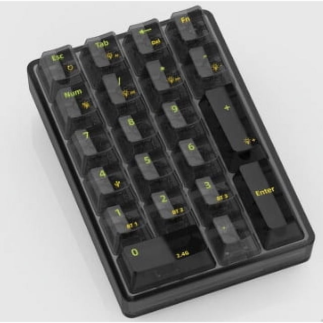 Mini teclado mecánico transparente de oficina digital con Bluetooth/inalámbrico/con cable de tres modos con espíritu de hielo