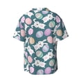 thumbnail image 4 of Goofa Cute Rabbit Easter Printed Men's Casual Short-sleeved Shirt,Lightweight Breathable Button-down,Summer Casual men's top,Versatile Fashion shirt-Large, 4 of 7