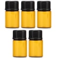 thumbnail image 4 of 5Pcs Dark Brown Glass Perfume Separately Mini Bottles, Portable Sample Flask Sub-bottle Pack 2ml, 4 of 8