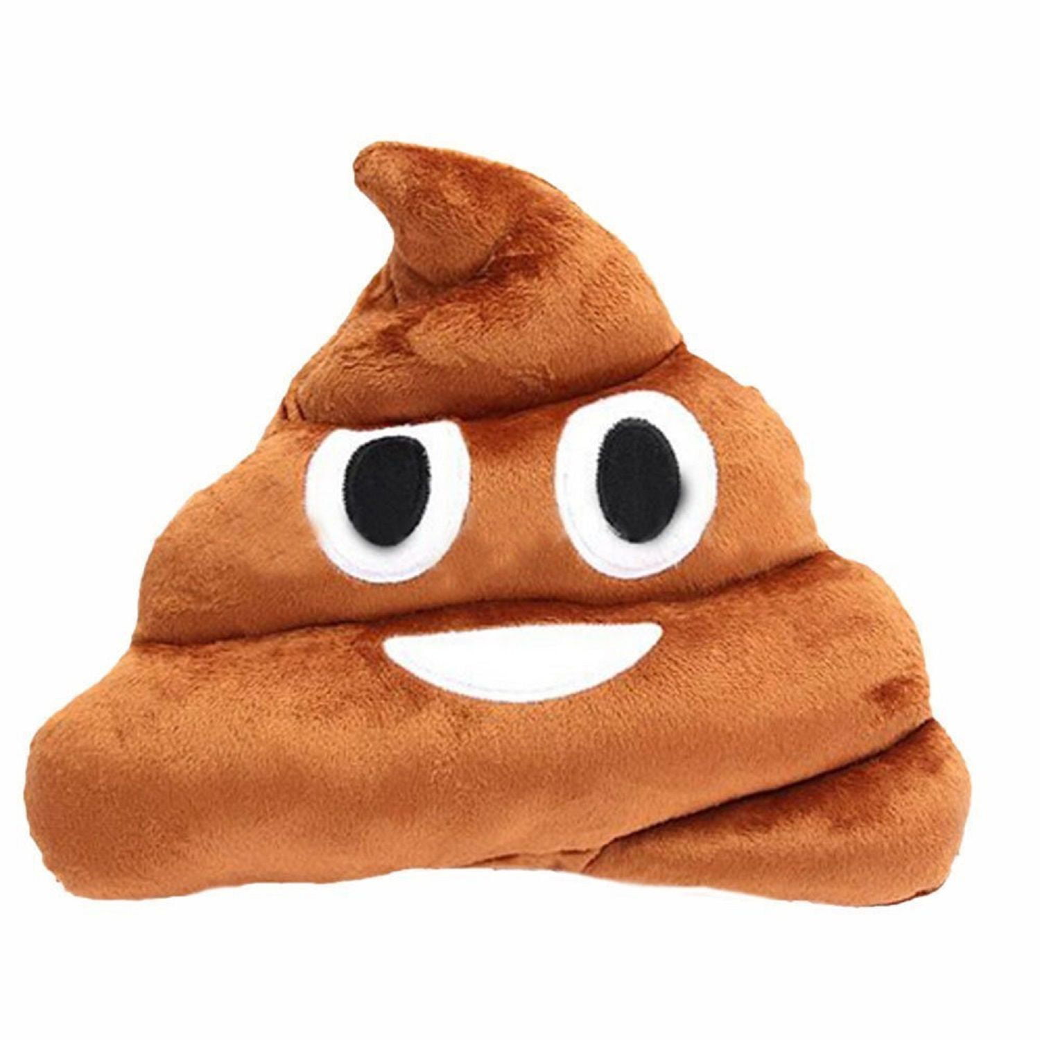 USA SELLER LARGE 13" inch 33 cm Emoji Brown Poop Pillow Smile Emoticon Angry Poo 