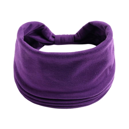 Head Bands for Women s Hair Running Wicking Yoga Non-Slip Sports Ladies Knotted Wide Hijab Headbands