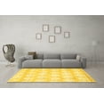 thumbnail image 3 of Ahgly Company Machine Washable Indoor Rectangle Abstract Yellow Contemporary Area Rugs, 2' x 5', 3 of 4