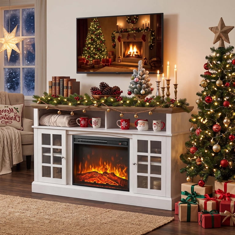 Chitooma Electric Fireplace TV Stand for 75" TVs photo 8