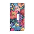 thumbnail image 2 of Yayeee Toggle Light Switch Wall Plate 1-Gang 4.5"x2.7" Home Decorative Outlet Cover, Serene Floral Pattern, 2 of 7