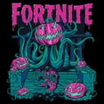 thumbnail image 2 of Mens Fortnite Halloween Pumpkin Monster Neon Art T Shirt, 2 of 5