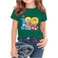 thumbnail image 1 of RXMEKW T-Shirt Imprimé pour Filles Manches Courtes Col Rond Haut Décontracté pour Enfants en Polyester avec Design Graphique Beigne pour la Saison Scolaire Printemps et Été, 1 of 5