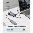 thumbnail image 7 of ORICO USB C Docking Station for Laptop, 9 in 1 USB C Hub with 4K HDMI, 2.5G Ethernet, 100W PD, 3.5mm Audio, SD/TF Card, and 2 USB 3.0 Ports, USB Splitter USB C Adapter Suitable for MacBook Pro/Dell, 7 of 7