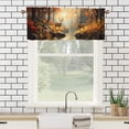 thumbnail image 3 of Fall Deer Forest Kitchen Curtain Valances Wildlife Animal Elk Moose Country Autumn Hunting Thermal Insulated Room Darkening Curtain for Dinning Room 54 by 18 in, 1 Panel, 3 of 6
