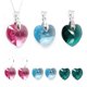 thumbnail image 1 of Set Collar Dijes Aretes Corte Heart Zvezda Plata 0.925 Mujer rosa claro Unitalla, 1 of 4