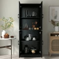 thumbnail image 4 of DIYART Black Kitchen Pantry Cabinet, 71" Tall Kitchen Storage Cabinet with doors, Kitchen Pantry Hutch with Storage for Kitchen, Dining Room, 4 of 7