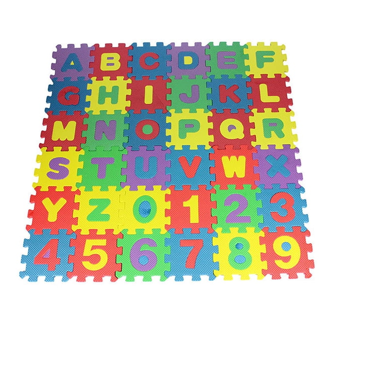 36 PCS Kids Foam Play Mat Toy 6x6 CM Interlocking Alphabet and