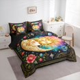 thumbnail image 2 of Homewish Boho Sun Moon 7-Piece Twin Bedding,Pink Purple Teal Gradient Galaxy Bedding Comforter Set,Black Reversible, 2 of 8