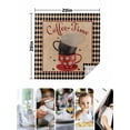 thumbnail image 4 of Vintage Coffee Cloth Napkins Set of 8 Reusable Dinner Napkins, Farmhouse Red White Cups Black Plaid Cocktail Napkin Washable Table Napkins for Wedding/Holiday Party/Baby Shower 20"x20", 4 of 7