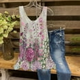 thumbnail image 2 of Viikei Womens Tank Top Camisoles for Women Plus Printing Buttons V-neck Tops Loose Vest Blouses, 2 of 8