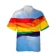 thumbnail image 3 of Camisas con estampado 3D de la bandera del arcoíris LGBT para hombres y mujeres, blusas de manga corta con solapa, estilo callejero, a la moda, con personalidad, para verano, 3 of 4