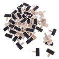 thumbnail image 1 of Charming Mini Chalkboard Signs, Creative Wooden Blackboards with Clips, Erasable Chalk Board Sign for Unique Decorations and Messages - Suitable for All Your Special Occasions (50PCS), 1 of 5