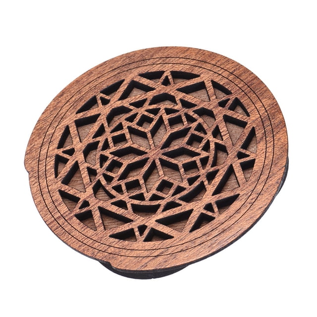 Tapa de boca La guitarra de madera Boca agujero de sonidos de la cubierta del bloque de votos Buffer de madera de caoba de ecualización acústica guitarras folk Tomshoo Tapa de boca