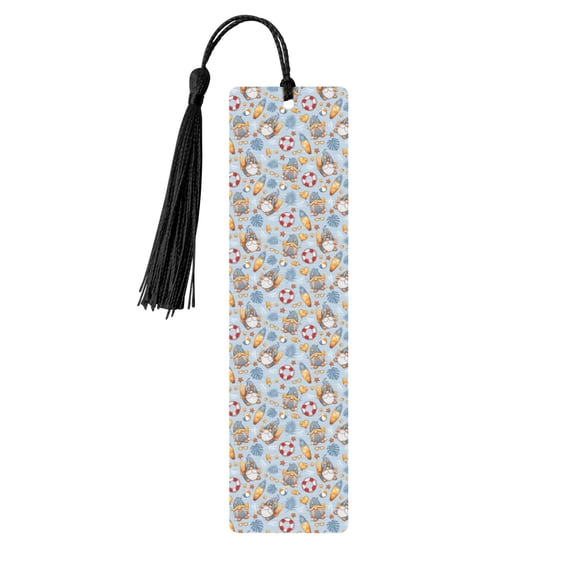 Kdxio Summer Time With Gnome Print Metal Tassel Bookmarks,Perfect Gift for Art Lovers and Bookworms Metal Bookmarks for Women