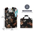 thumbnail image 2 of Yayeee Freestanding Laundry Hamper with Handle Collapsible Large Storage Basket for Clothes, Black Flowers, 2 of 7
