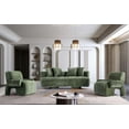 thumbnail image 2 of 3-Piece Verandah 90.6" Sofa & 2 Accent Chairs with Solid Wood Frame in Olive, 2 of 20
