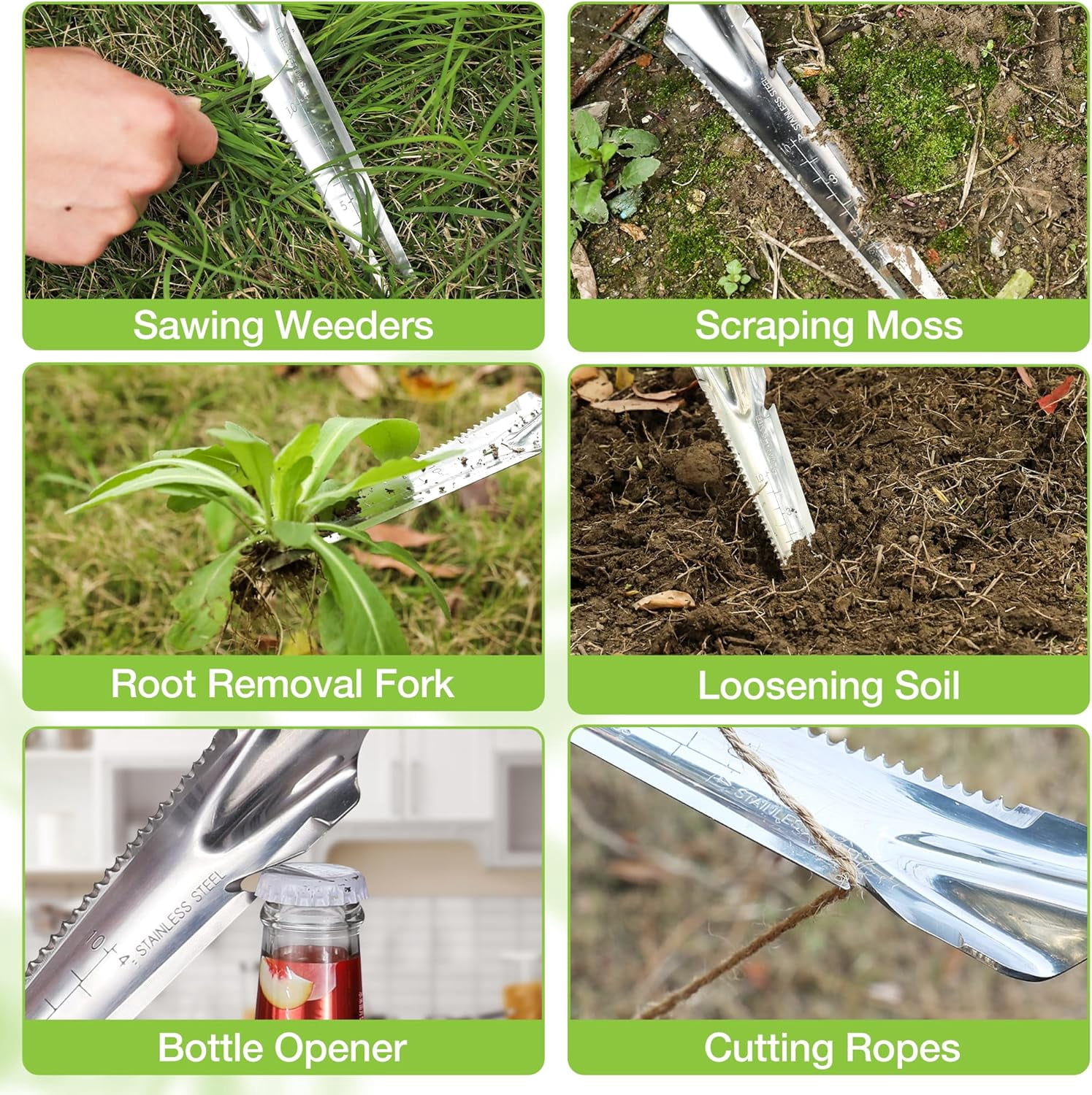 Cordless Grass Shear & Shrubbery Trimmer with 5-in-1 Weeding Trowel, Lightweight Handheld Hedge Cutter for Garden Lawn
