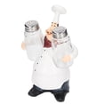 thumbnail image 2 of Pepper Shakers Set, Adorable Statue Hand Painted Resin Material Chef Statue Salt Shakers Set   For Coffee Shop, 2 of 8