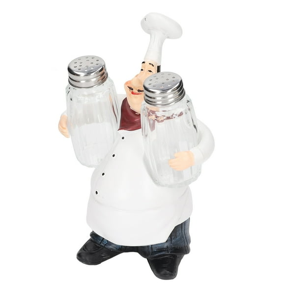 Seasoning Bottle, Resin Chef Statue Salt Shakers Set Home Decoration Adorable Statue Vivid Details Resin Spice Jars For Home Restaurant Coffee Shop