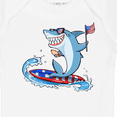 thumbnail image 4 of Inktastic Fourth of July Shark Surfing Boys or Girls Baby Bodysuit, 4 of 5