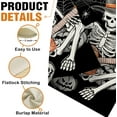 thumbnail image 4 of Halloween Gothic Skeleton Decorative Garden Flag, Spooky Black Jack O Lantern Pumpkin Skull Guitar Yard Outside Home Decorations, Spider Web Bat Holiday Outdoor Small Decor Double Sided 12x18, 4 of 6