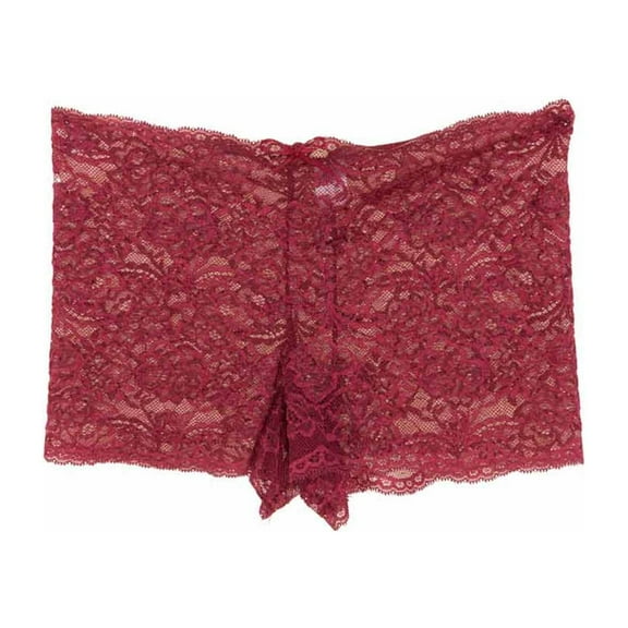 Aofany Women Underpants Brief Plus Size Floral Lace High Waist Briefs Crotchless Seamless Panties