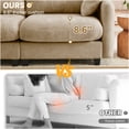 thumbnail image 3 of Reversible L-Shaped Sectional Sofa with Ottoman, Camel Chenille Upholstery, Tufted Back, Modular Design for Living Room, 3 of 7