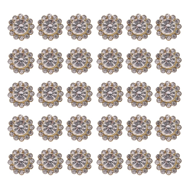 Sunflower Sew on Rhinestone Glass Buttons DIY Jewelry Sewing Accessories