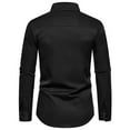 thumbnail image 4 of Aofany Men Business Casual Patchwork Button Shirt Long Sleeve Turn-down Collar Blouse Tops, 4 of 9