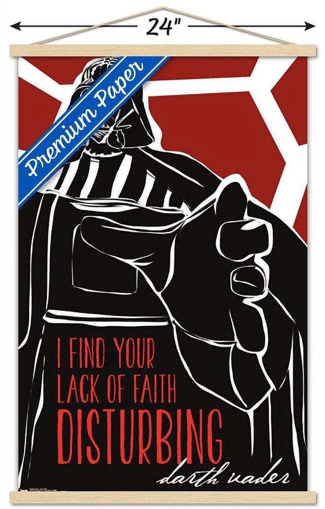 Star Wars: Saga - Lack of Faith Wall Poster with Wooden Magnetic Frame, 22.375" x 34"