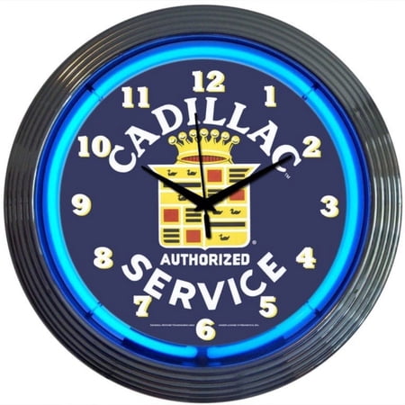CADILLAC SERVICE NEON CLOCK – 8CADSR