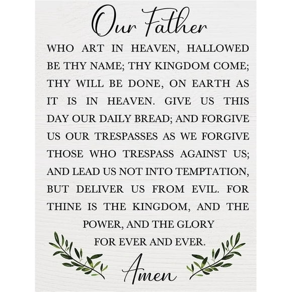 Christian Bible Verses Wall Decor poster Our Father Prayer Wall Decoration The Lords Prayer Scripture Wall Art for Home Living Room Bedroom Home Wall Decor Religious Gift poster