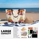 thumbnail image 5 of Disketp Frog Sitting On Mushroom Bolsa de Playa de Gran Capacidad, Bolso Impermeable y a Prueba de Arena para Mujer, Ideal para Playa, Piscina y Natación, 5 of 7