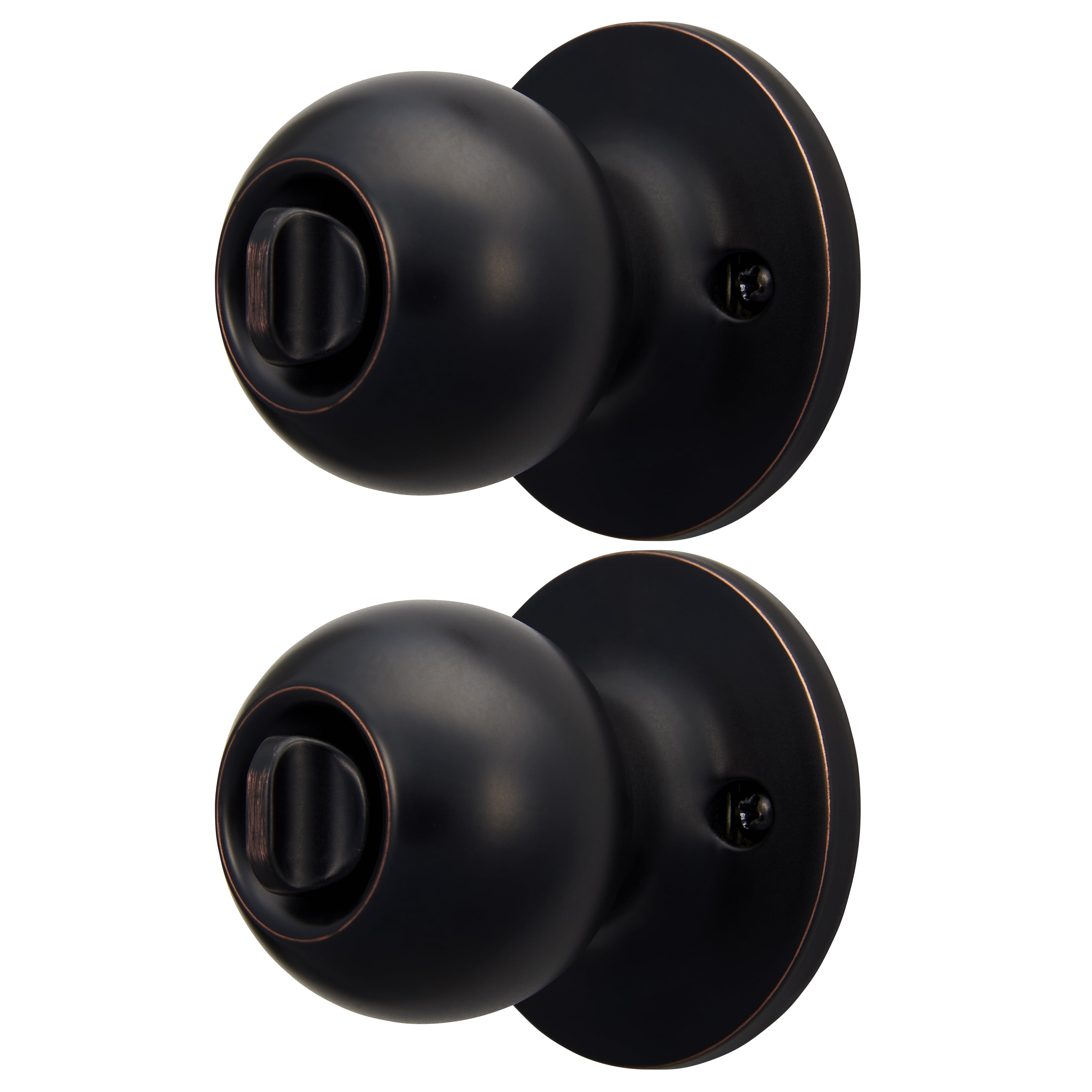 Hyper Tough Keyed Entry Ball Style Doorknob, Oil-Rubbed Bronze Finish, Twin Pack