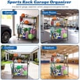 thumbnail image 2 of Weight Rack,Blacksmith 3-Layers Extra Large Heavy Duty Dumbbell Rack,Sports Equipment Organizer with Wheels and Hooks,Black, 2 of 8