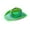 Green, variant on Lohuatrd Bright Colors Cowboy Hat Wide Brim Hemming Windproof Rope Halloween Holographic LED Light Jazz Hat Fashion Accessories