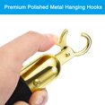 thumbnail image 4 of Unique Bargains 3.3 Feet Black Velvet Stanchion Rope Crowd Control Barrier Rope with Snap Hooks, Golden 2 Pack, 4 of 6