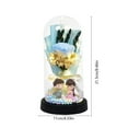 thumbnail image 4 of Dianli Valentine's Day Gift Everlasting Rose Soap Bouquet in Glass Dome With LED Base Long-Lasting Floral Arrangement for Girlfriend Wife Birthday Anniversary Gift, 4 of 7