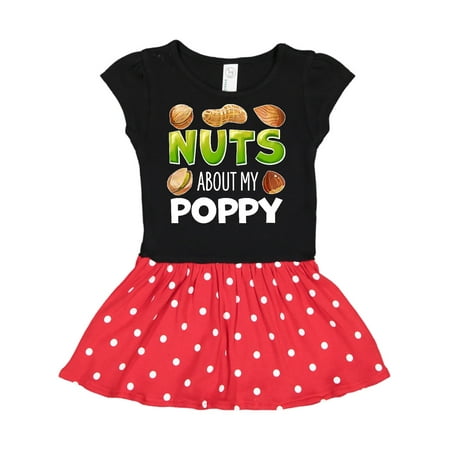 

Inktastic Nuts About My Poppy Peanut Almond Pistachio Gift Toddler Girl Dress