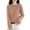 Camel, variant on WTOBBY Women's Casual Lace Round Neck Base Layer Sweater, Knitted Long Sleeve Solid Color Top with Decorative Lace, Elegant and Comfortable Wear,Blue S