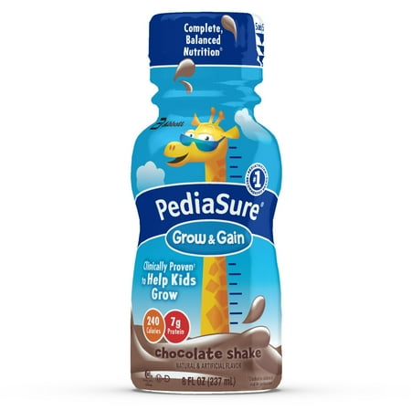 PediaSure Grow & Gain Nutrition Shake For Kids, Chocolate, 8 fl oz (Pack of 24)
